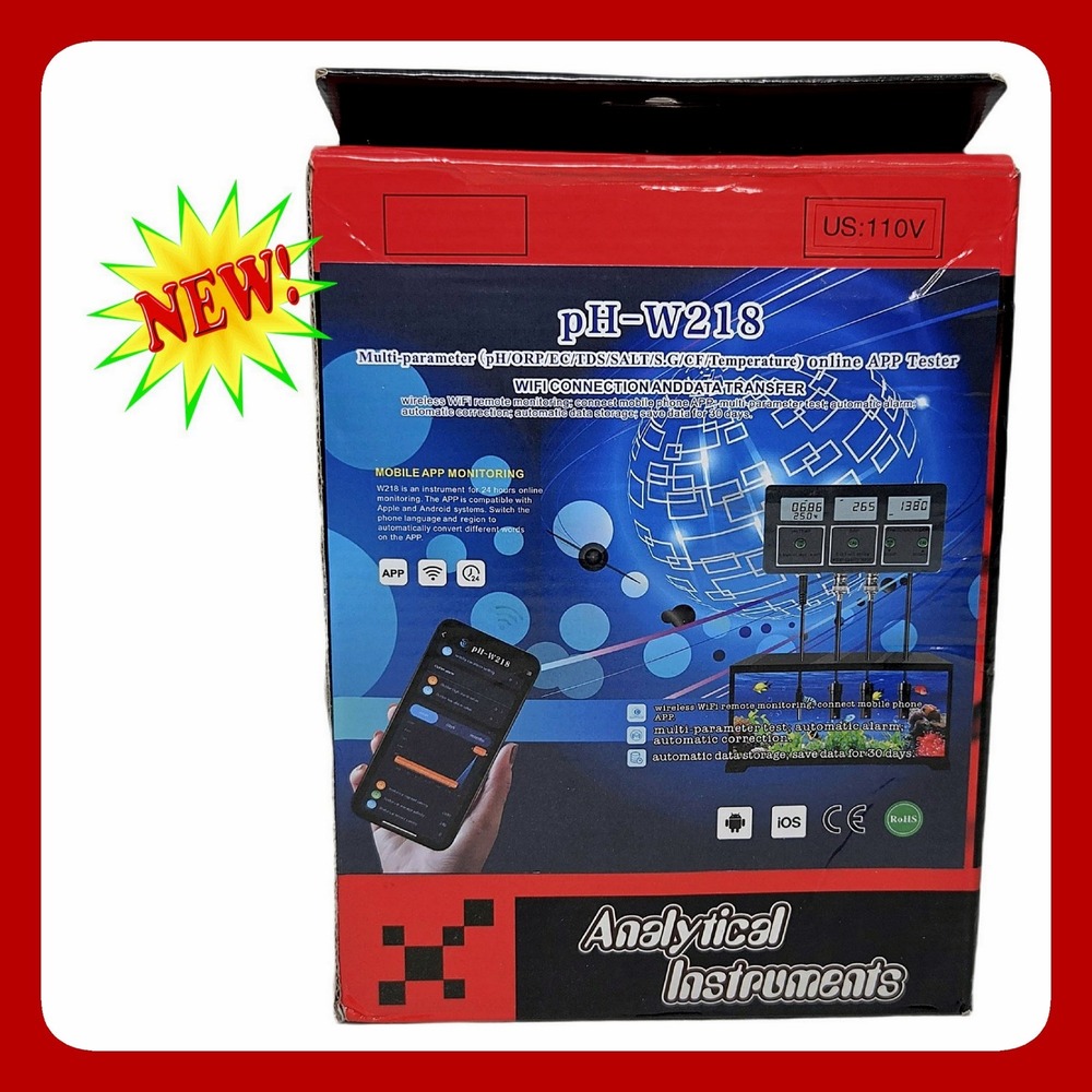 Analytical Instruments pH-W218 WiFi Water Tester Multi-Parameter 110V Brand New